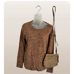 Leopard Print Women's Top With Free Purse